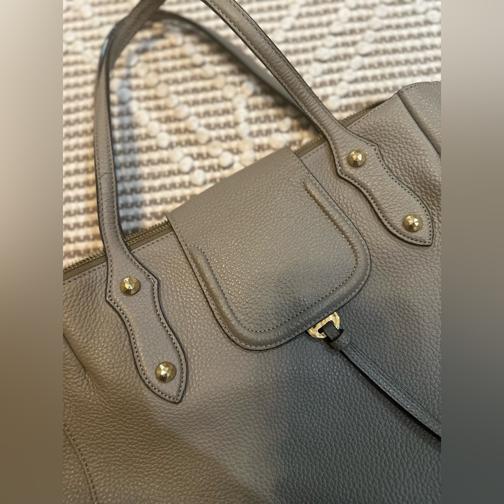 ANNABEL INGALL Beautiful Gray Leather Purse - Picture 2 of 8